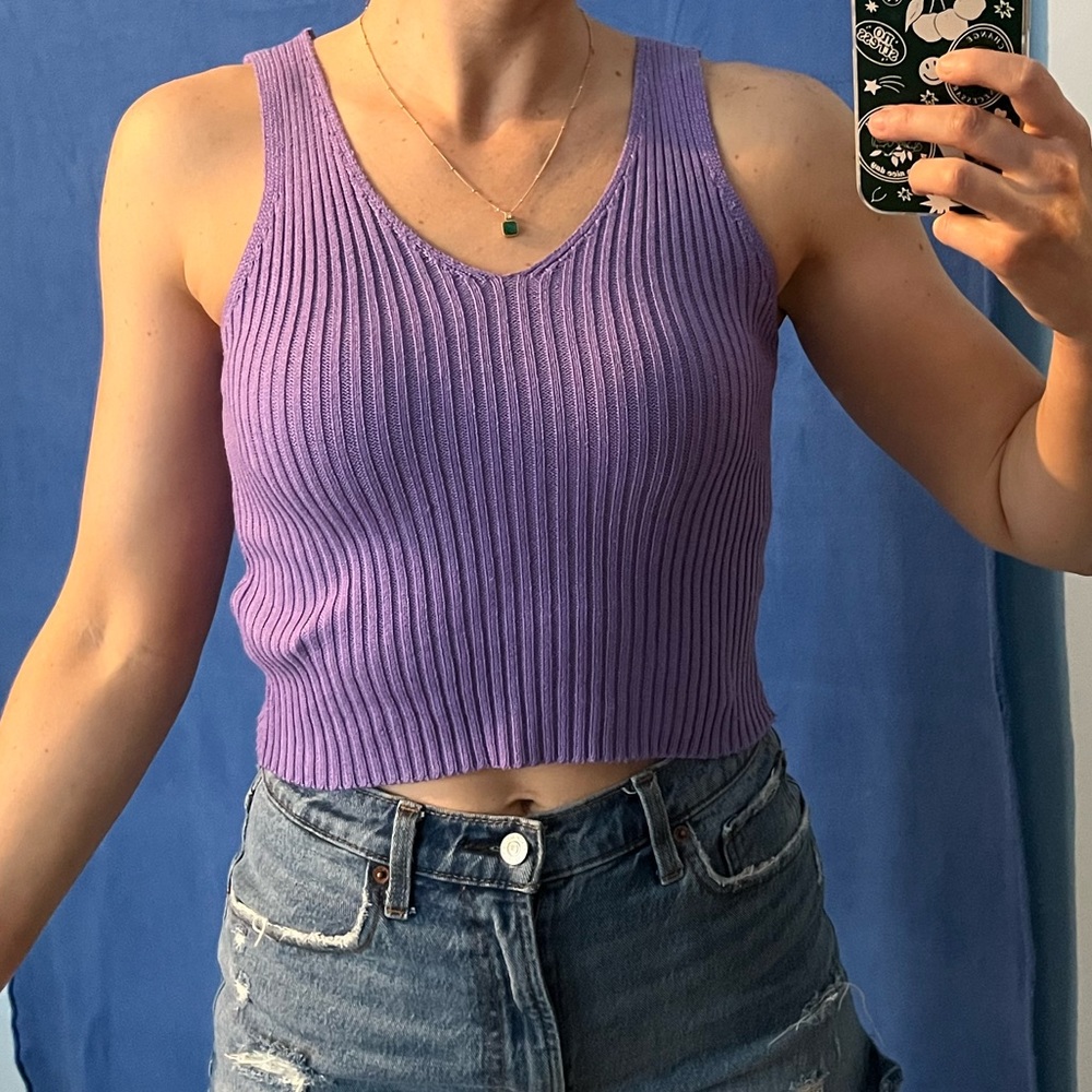 Verge Girl Purple Knit Tank